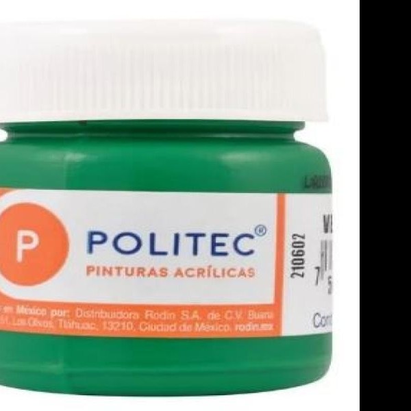 PINTURA ACRILICA POLITEC 30ML. VDE. CLARO 312 PZA